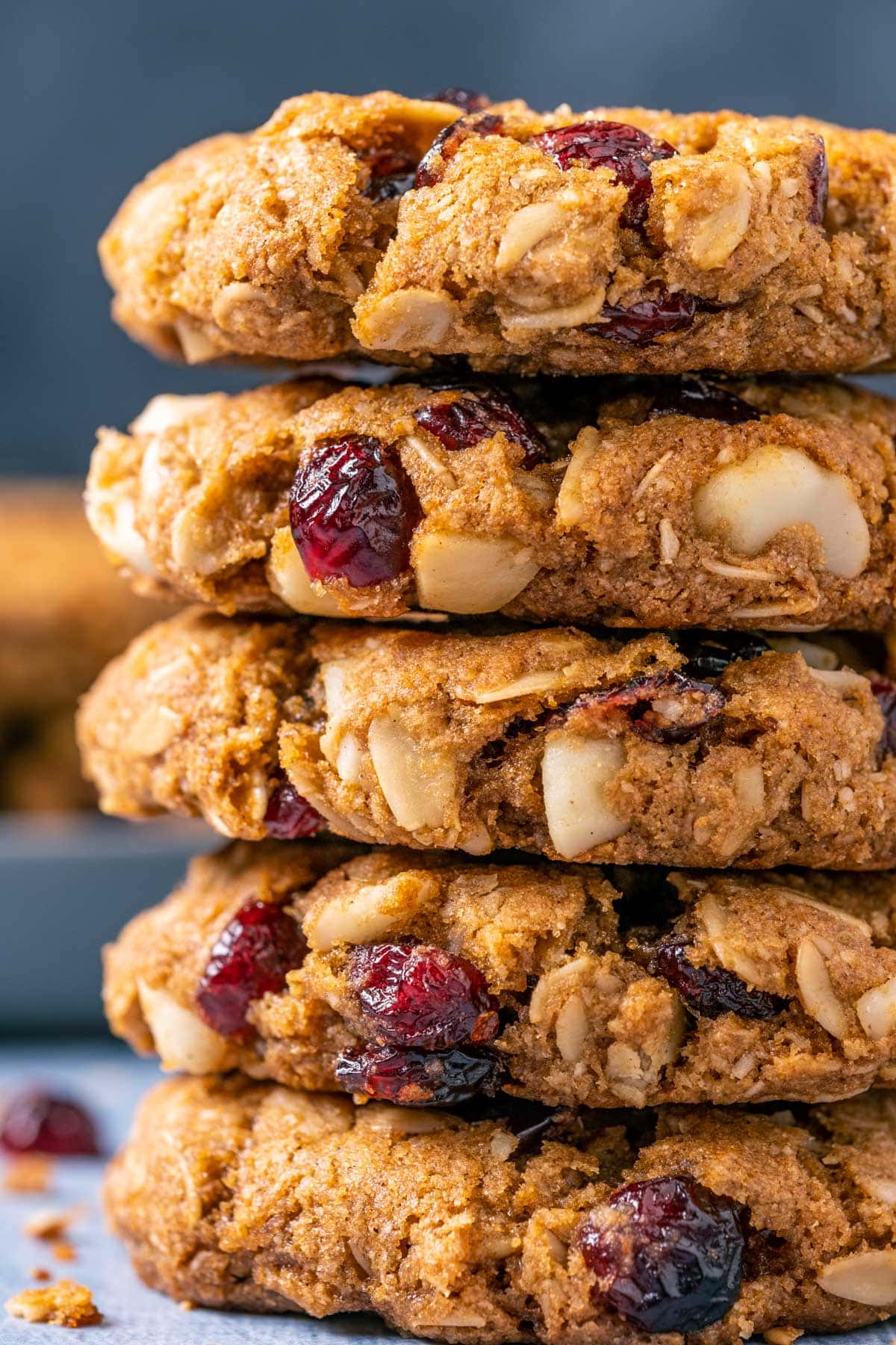 Close up on a stack of cookies.